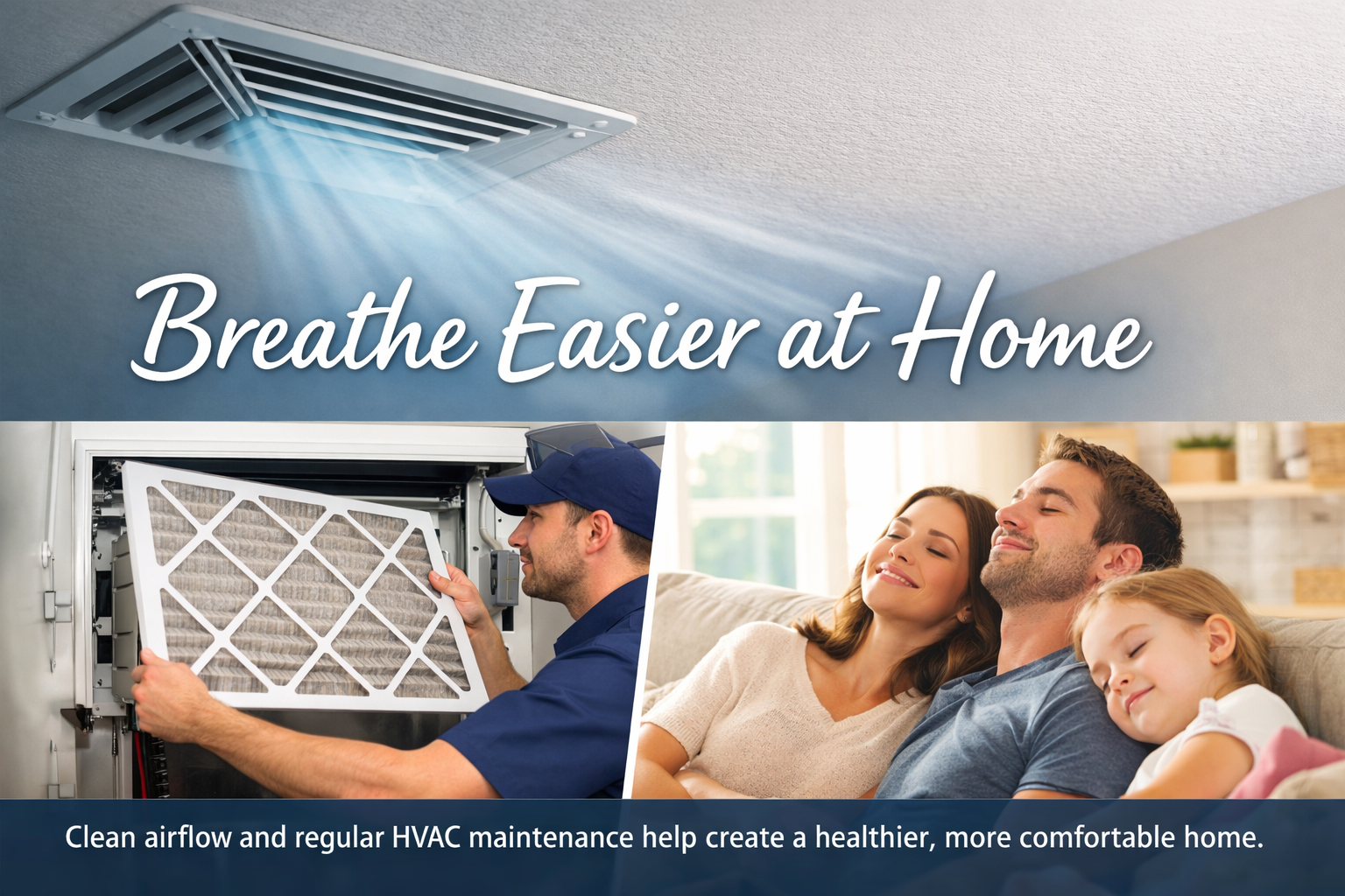 HVAC system air vent circulating clean air inside a comfortable home environment.